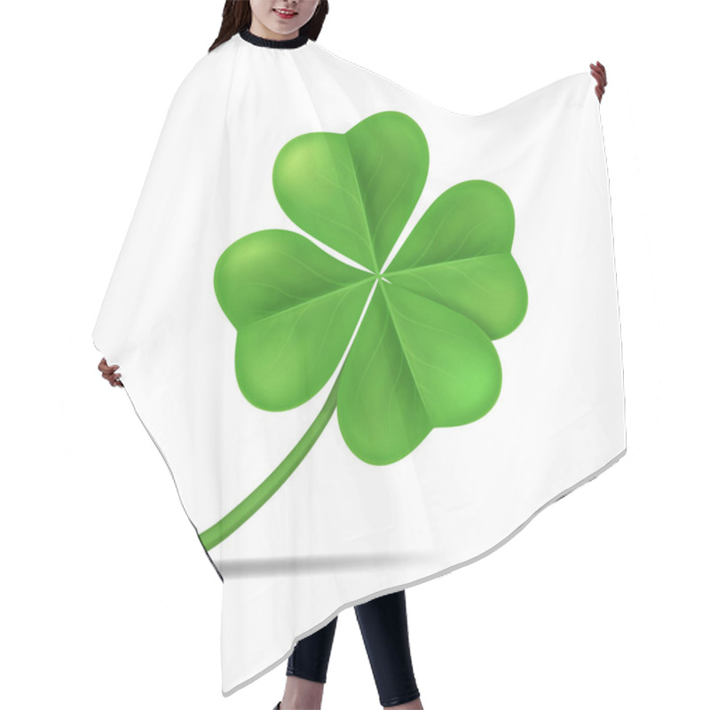 Personality  Realistic 3d Detailed Green Shamrock Leaf. Vector Hair Cutting Cape