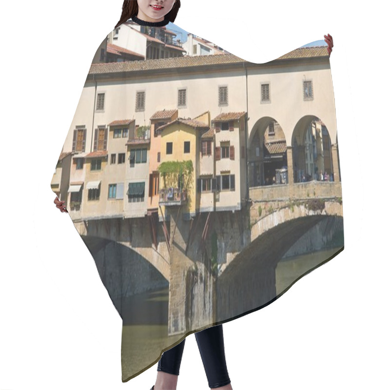 Personality  Closeup Of Ponte Vecchio Old Bridge Over River Arno - Florence, Tuscany, Italy Hair Cutting Cape