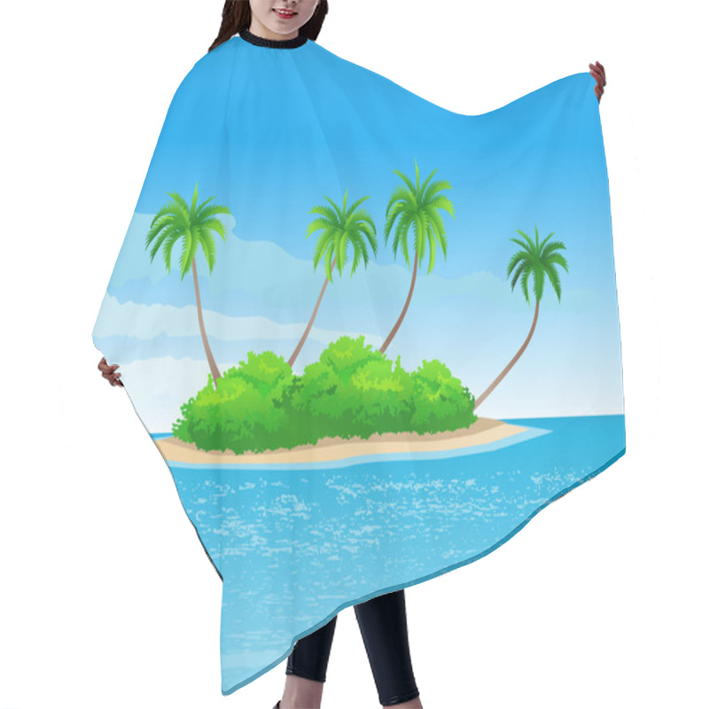 Personality  Beautiful Tropical Island Hair Cutting Cape