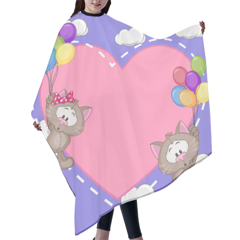 Personality  Cute Lovers Cats Hair Cutting Cape