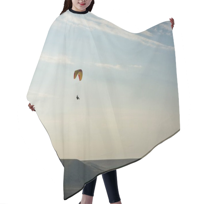 Personality  Person Flying On Paraplane Hair Cutting Cape