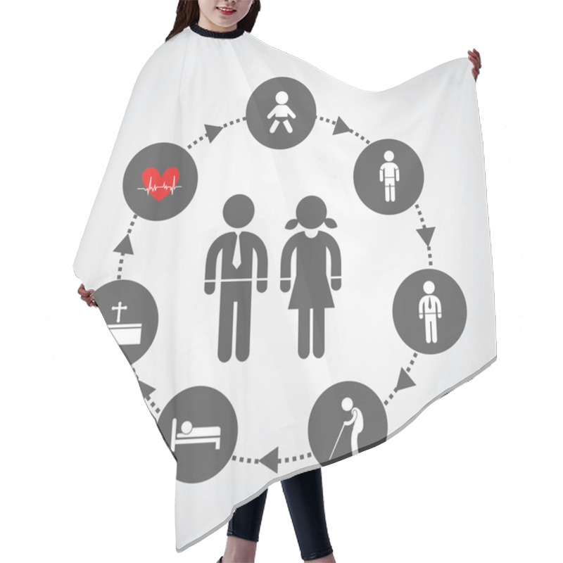 Personality  Human Life Symbol Hair Cutting Cape