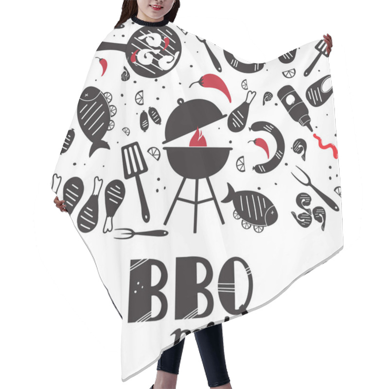 Personality  Barbecue Party Hair Cutting Cape