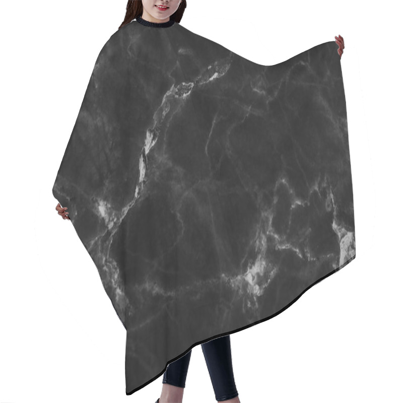 Personality  Abstract Black Marble Texture In Natural Patterned. Hair Cutting Cape