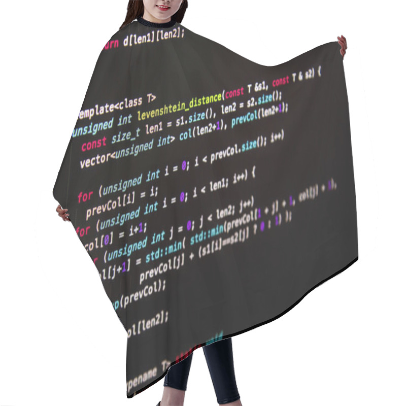 Personality  Abstract Programming Code Hair Cutting Cape