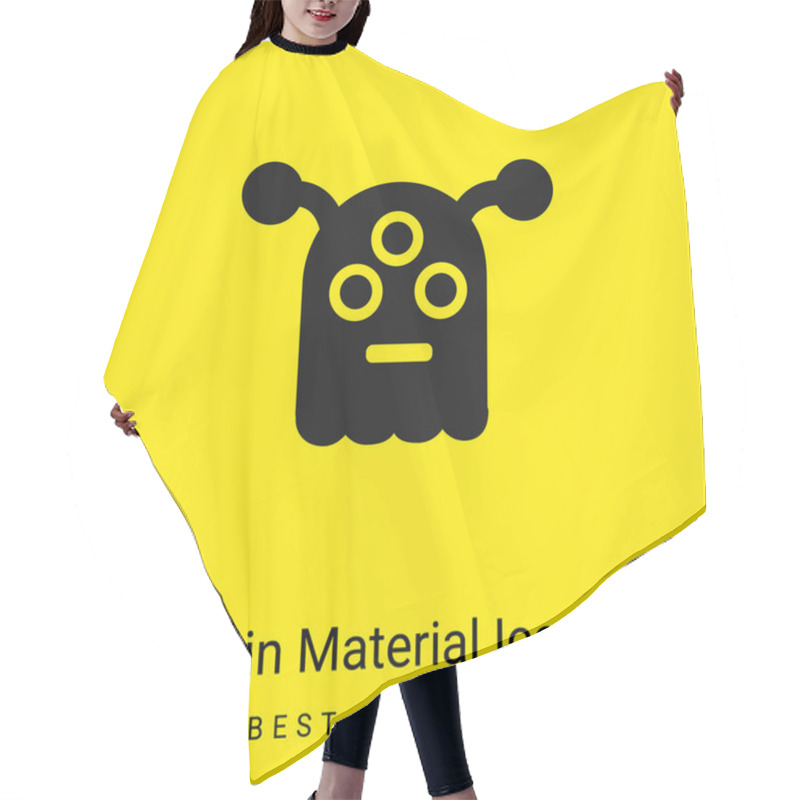 Personality  Alien Of Outer Space Minimal Bright Yellow Material Icon Hair Cutting Cape