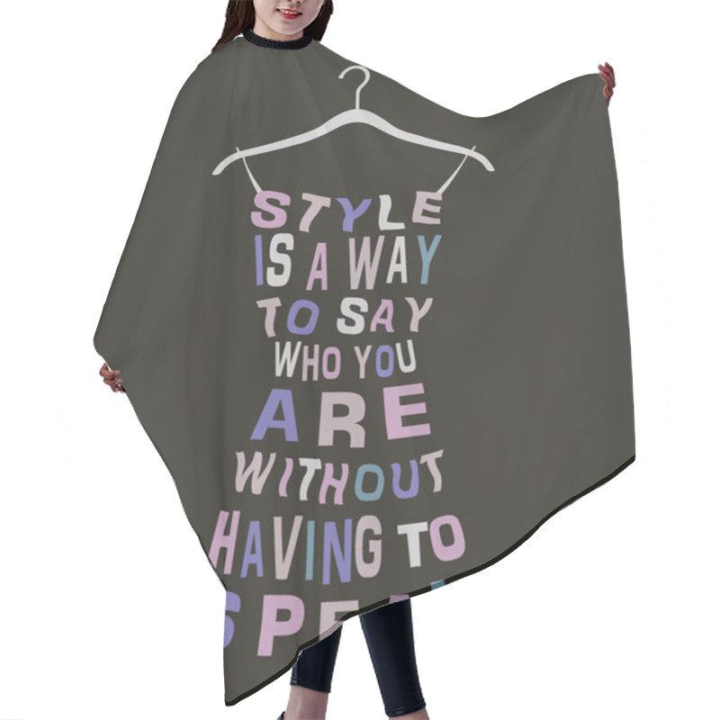 Personality  Stylized Fashion Woman Dress Hair Cutting Cape