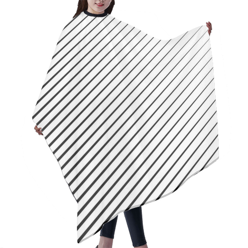 Personality  Dynamic Diagonal, Oblique, Slanted Lines, Stripes Geometric Patt Hair Cutting Cape