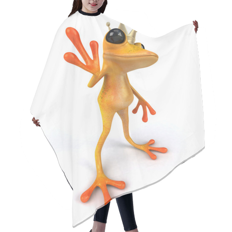 Personality  Fun Cartoon Frog Hair Cutting Cape