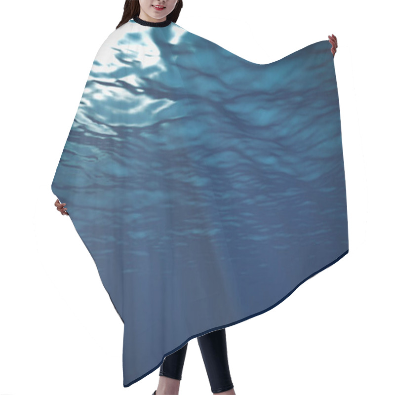 Personality  3D Illustration Rendering Underwater Of Ocean Waves. Hair Cutting Cape