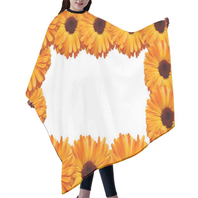 Personality  Framework From Flowers With Petals Hair Cutting Cape