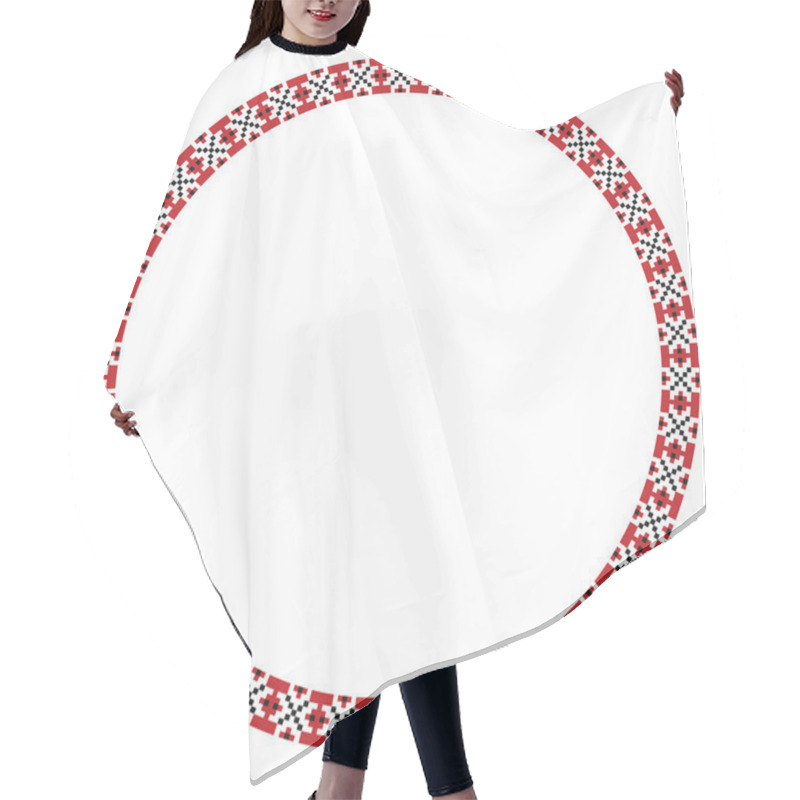 Personality  Traditional Slavic Round Embroidery Hair Cutting Cape