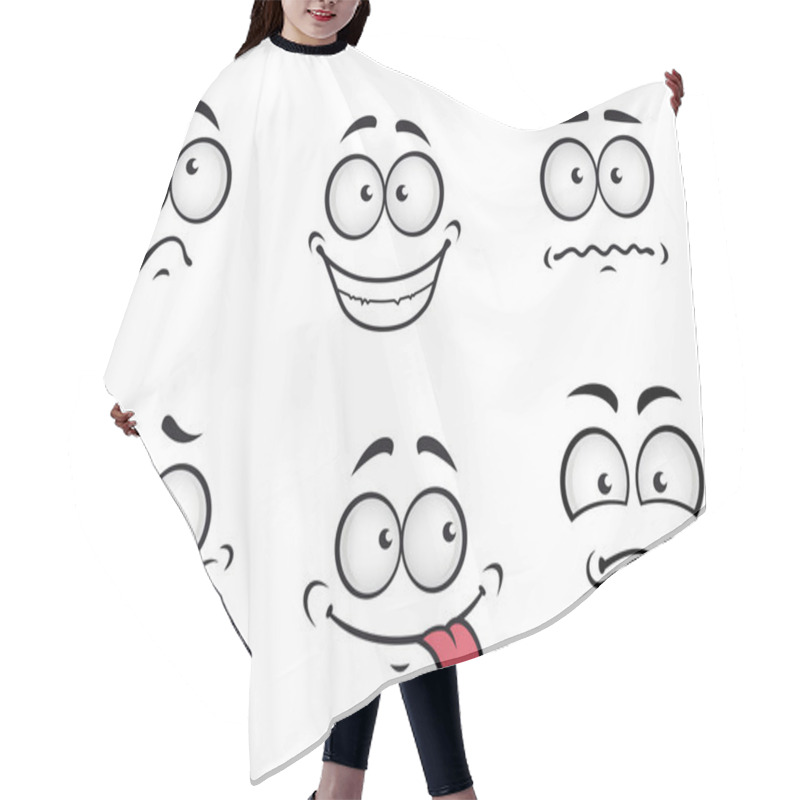 Personality  Cartoon Emotions Faces Hair Cutting Cape