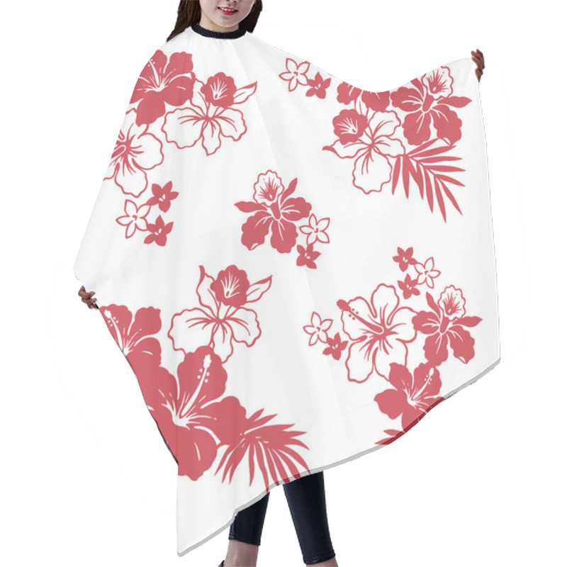 Personality  Hibiscus Hair Cutting Cape