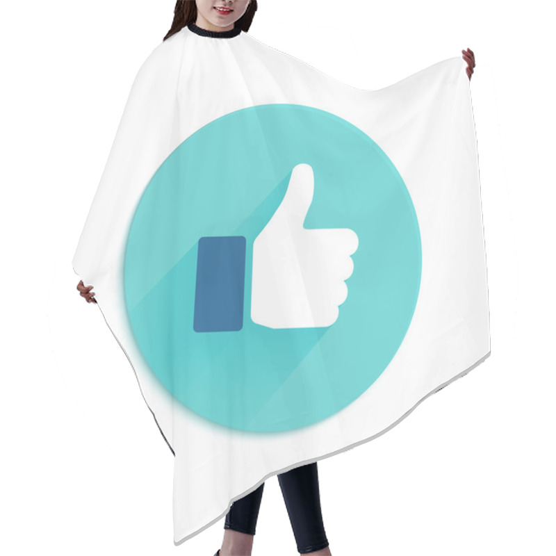 Personality  Thumbs Up Icon Flat Style Hair Cutting Cape