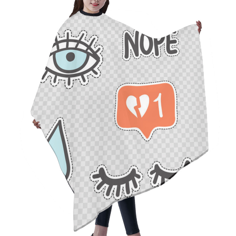 Personality  Seamless Pattern-  Nope Phrase Hair Cutting Cape