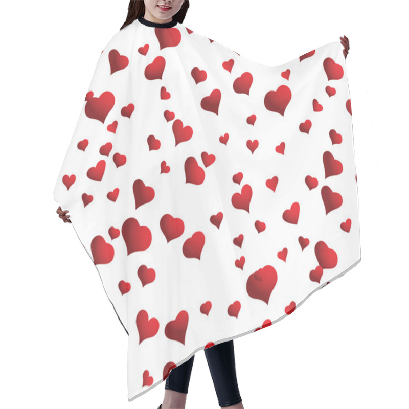 Personality  Seamless Hearts Background Hair Cutting Cape