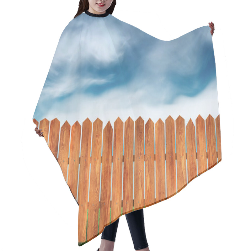 Personality  Wooden Fence Hair Cutting Cape