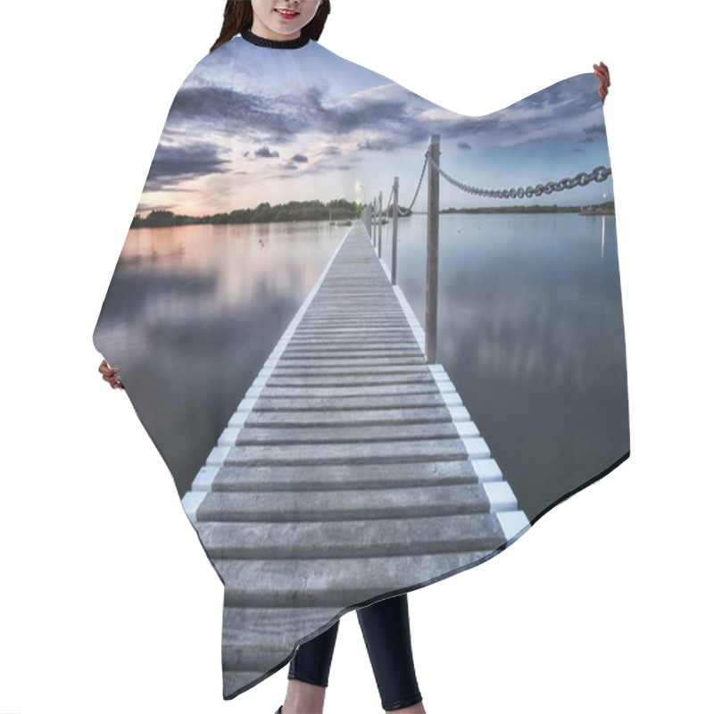 Personality  Pontoon Jetty Across The Water Hair Cutting Cape