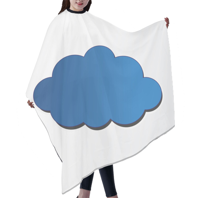 Personality  Blue Cloud Vector Illustration Hair Cutting Cape