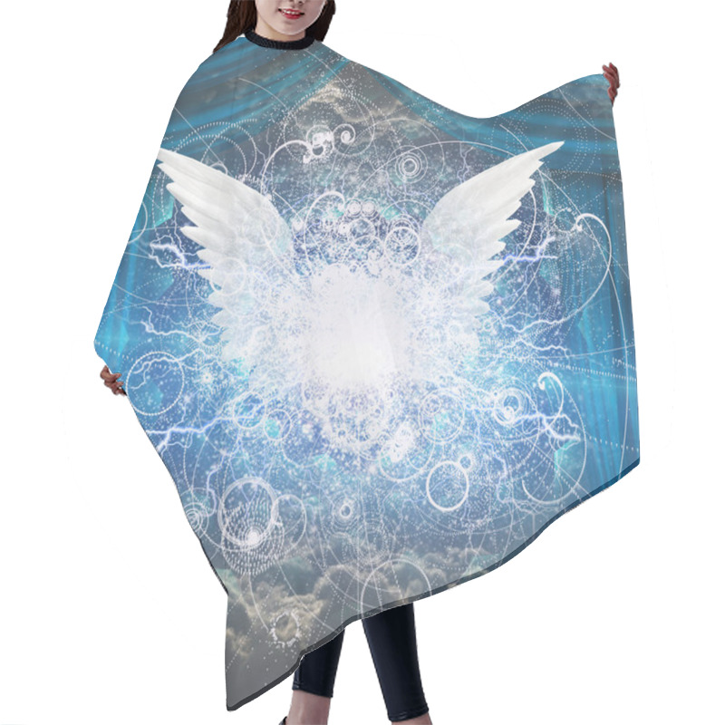 Personality  Angel Wings. Spiritual Painting Hair Cutting Cape