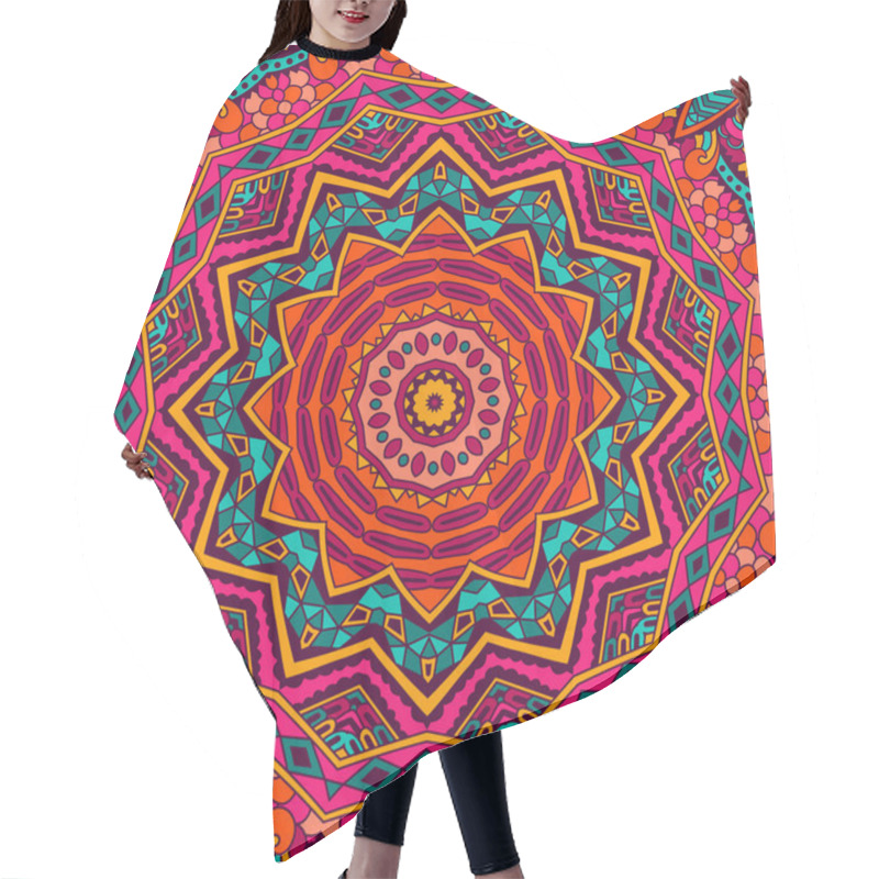 Personality  Abstract Festive Mandala Ethnic Tribal Pattern Hair Cutting Cape