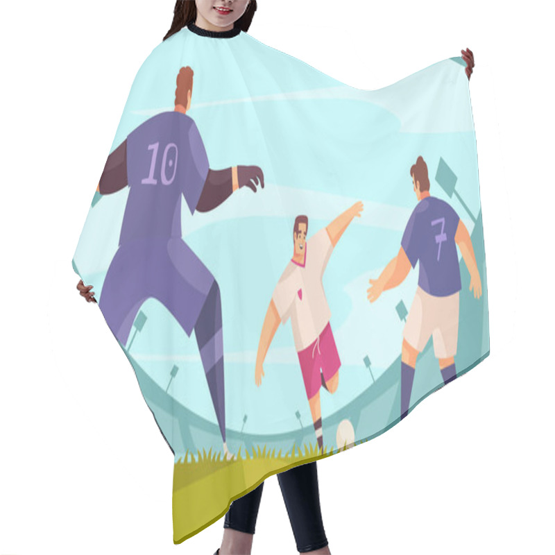 Personality  Stadium Soccer Action Composition Hair Cutting Cape