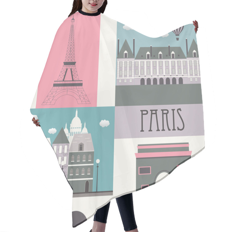 Personality  Symbols Of Paris. Hair Cutting Cape