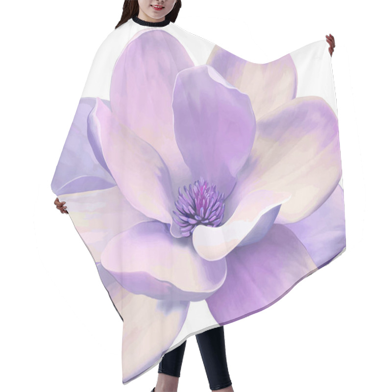 Personality  Spring  Beautiful Magnolia Flower    Hair Cutting Cape