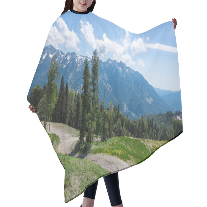 Personality  View Of Caucasian Mountains Hair Cutting Cape