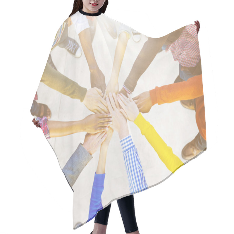 Personality  Group Of People And Teamwork Concept Hair Cutting Cape