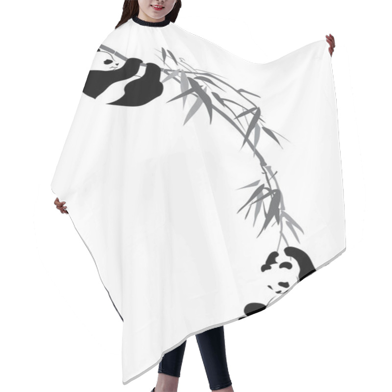 Personality  Pandas On Branch Hair Cutting Cape