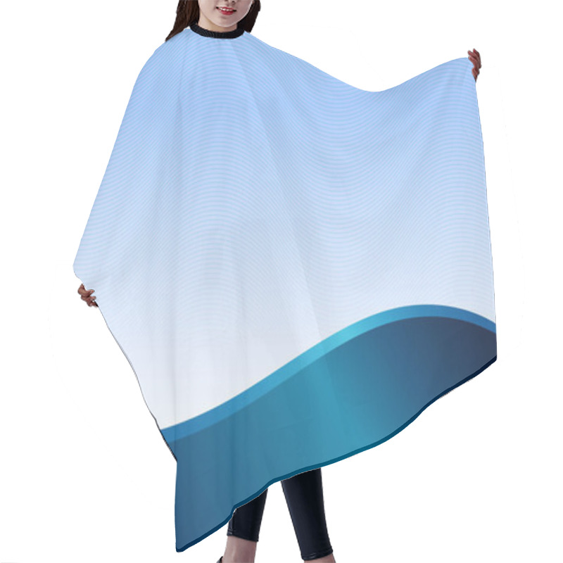 Personality  Abstract Fluidity Blue Wave Aesthetic Hair Cutting Cape