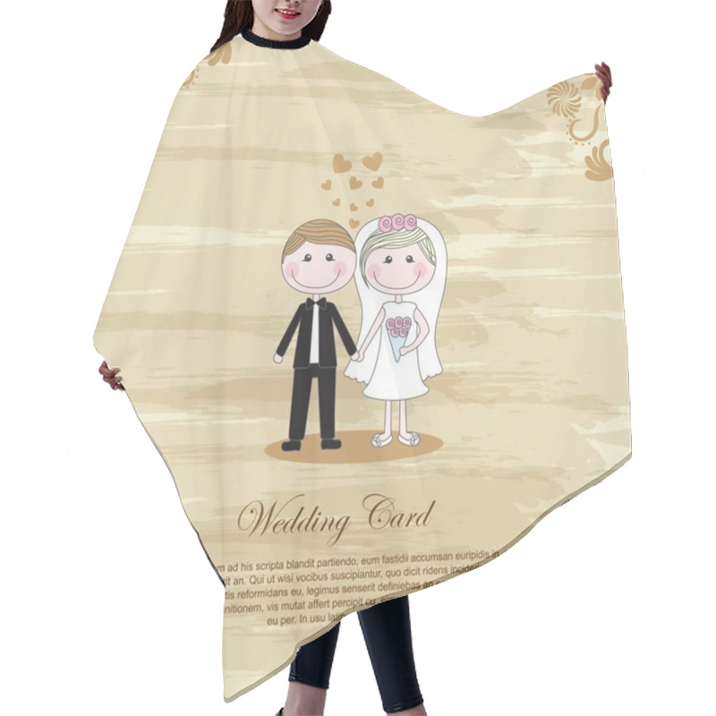 Personality  Wedding Card Hair Cutting Cape