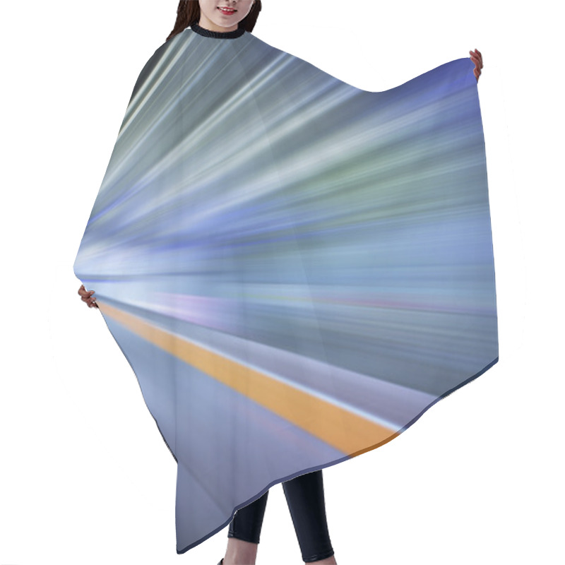 Personality  Motion Blur Of Moving Train Hair Cutting Cape