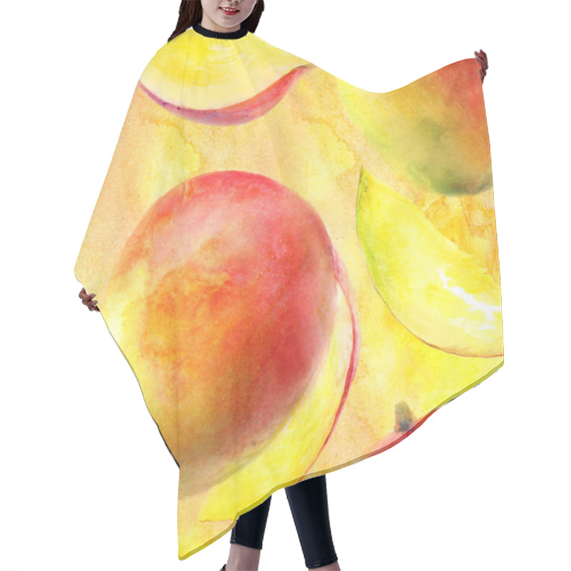 Personality  Mango Fruit Pattern Hair Cutting Cape