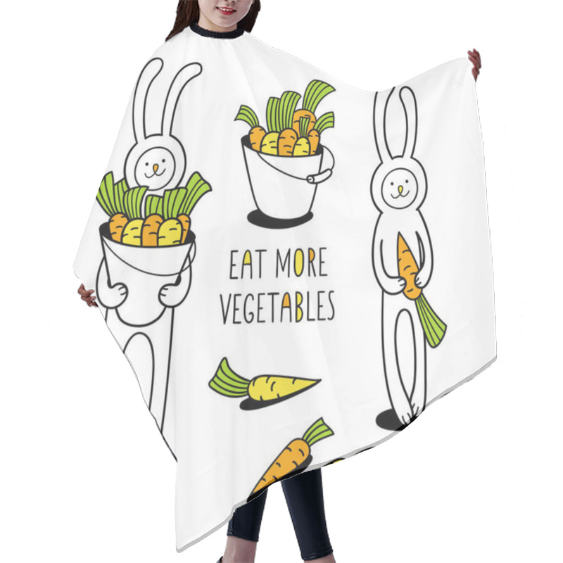 Personality  Eat More Vegetables Hair Cutting Cape