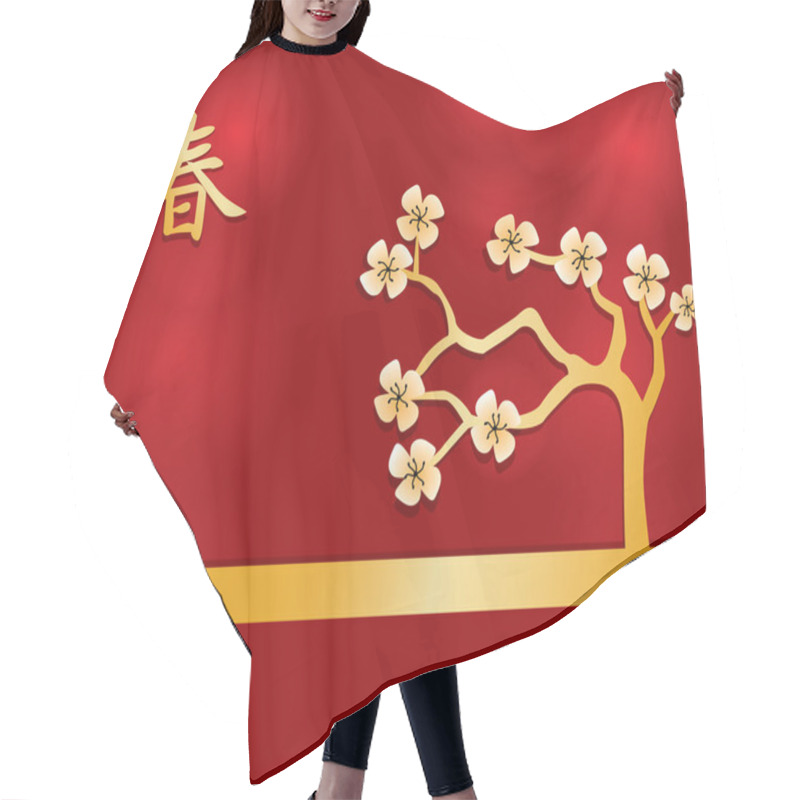 Personality  Cherry Blossom Abstract Background Hair Cutting Cape