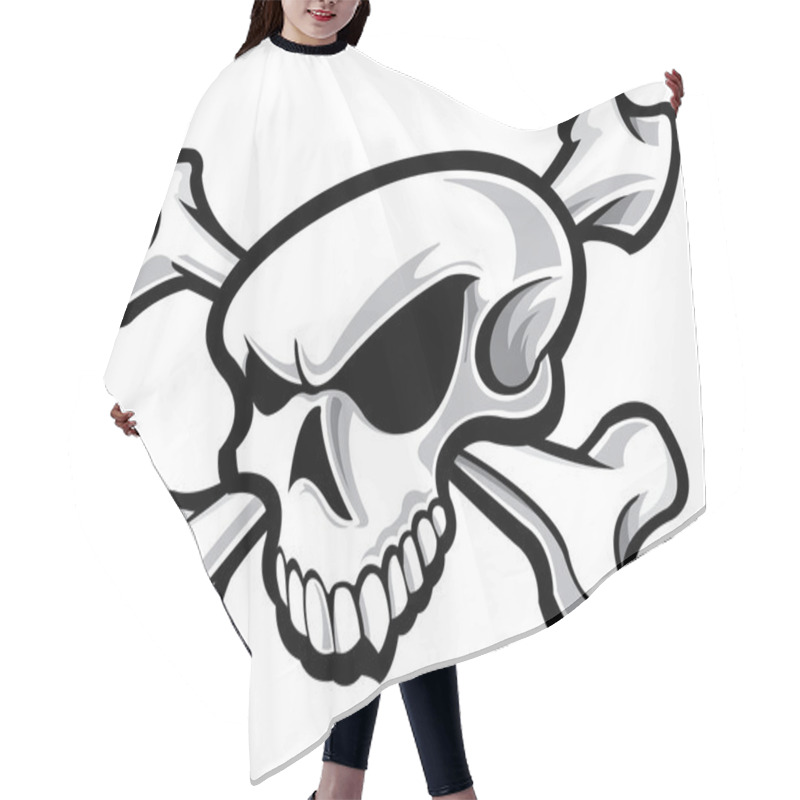 Personality  Skull And Crossbones Hair Cutting Cape