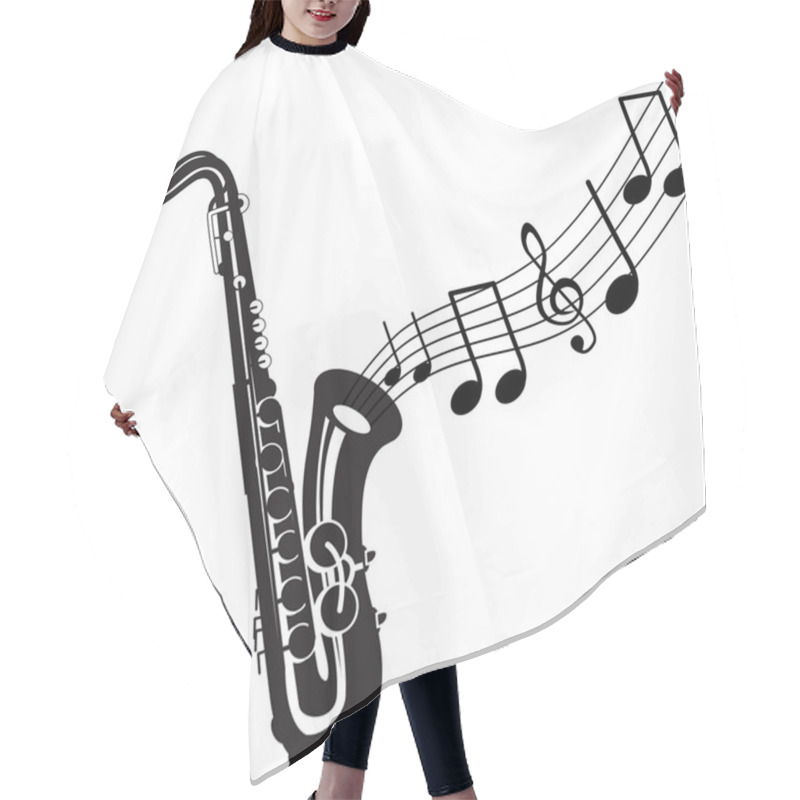 Personality  Saxophone Hair Cutting Cape