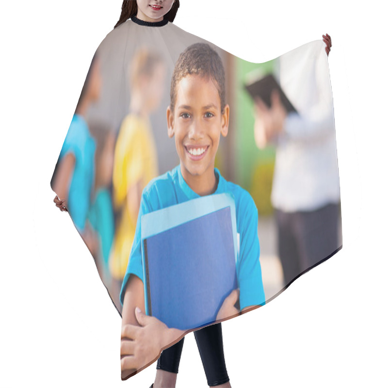 Personality  African Male Elementary School Student Hair Cutting Cape