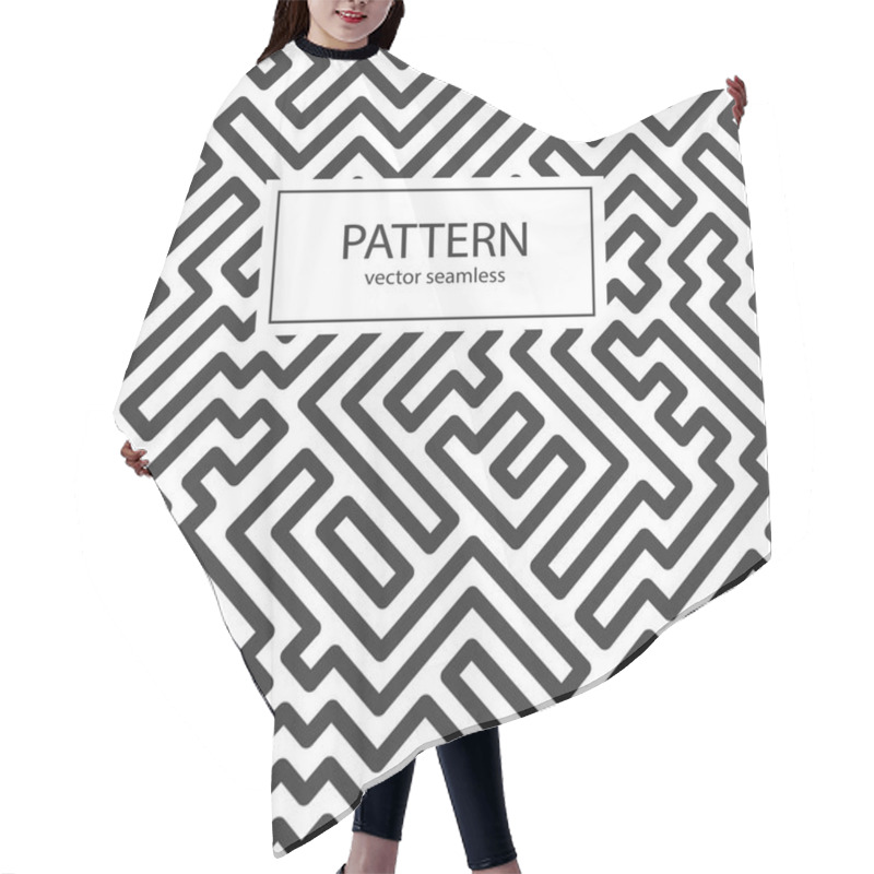 Personality  Striped Seamless Geometric Pattern. Hair Cutting Cape