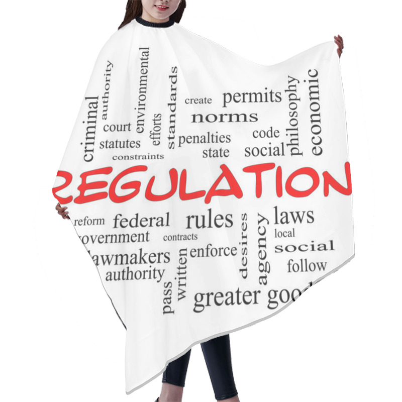 Personality  Regulation Word Cloud Concept In Red Caps Hair Cutting Cape