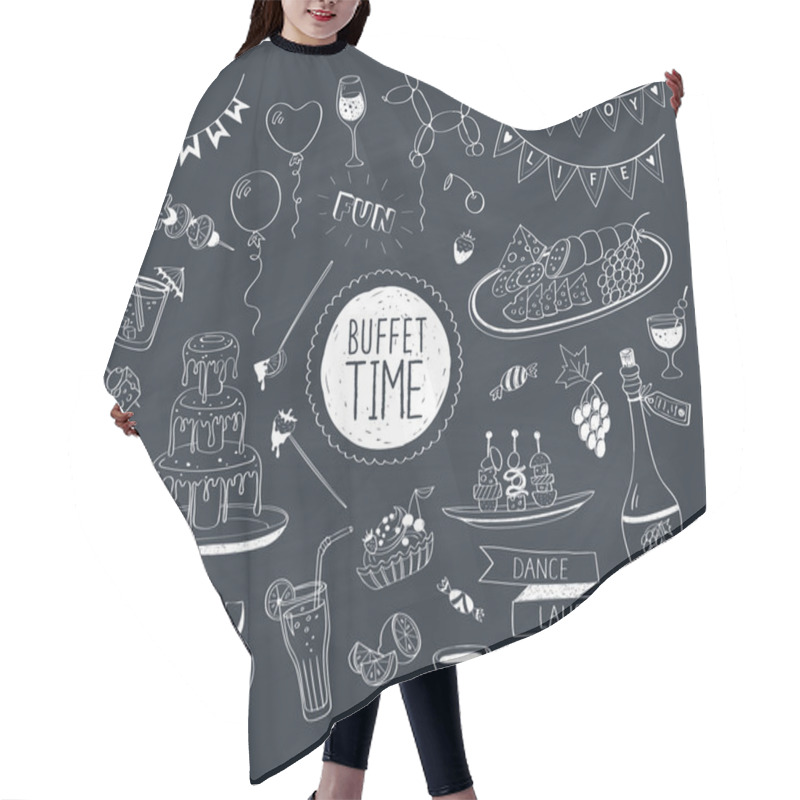 Personality  Buffet Doodle Set Hair Cutting Cape