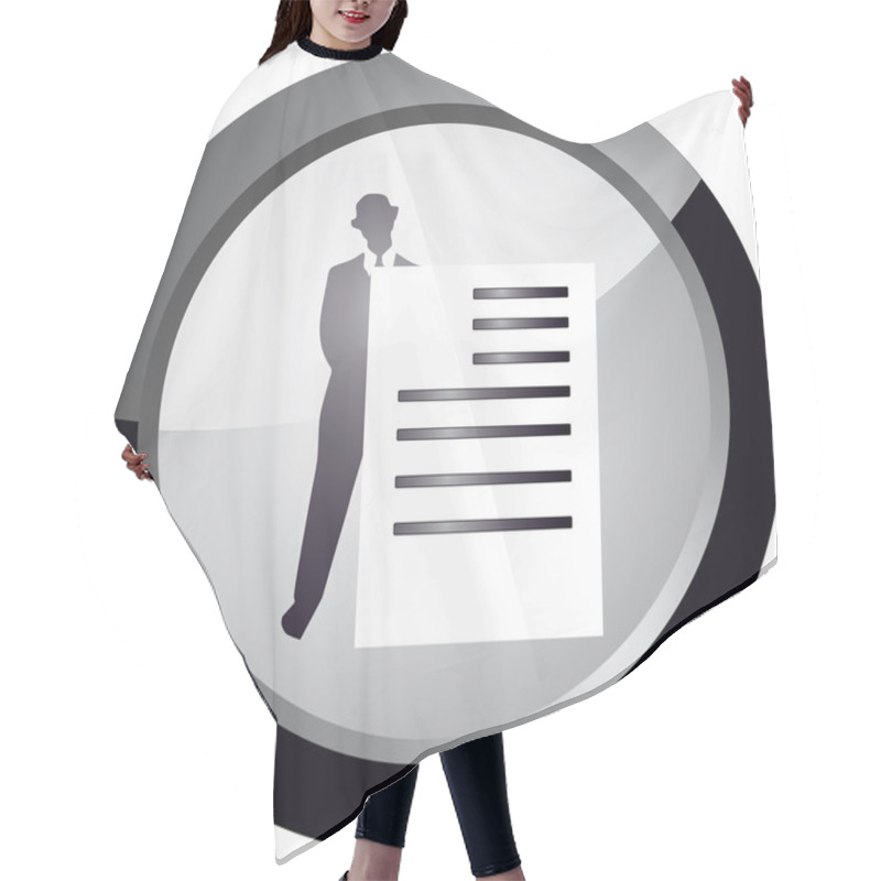 Personality  Icon In The Style To Maintain Documentation Hair Cutting Cape