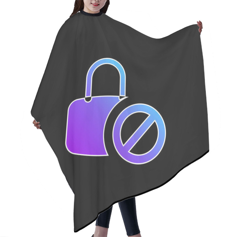 Personality  Blocked Blue Gradient Vector Icon Hair Cutting Cape