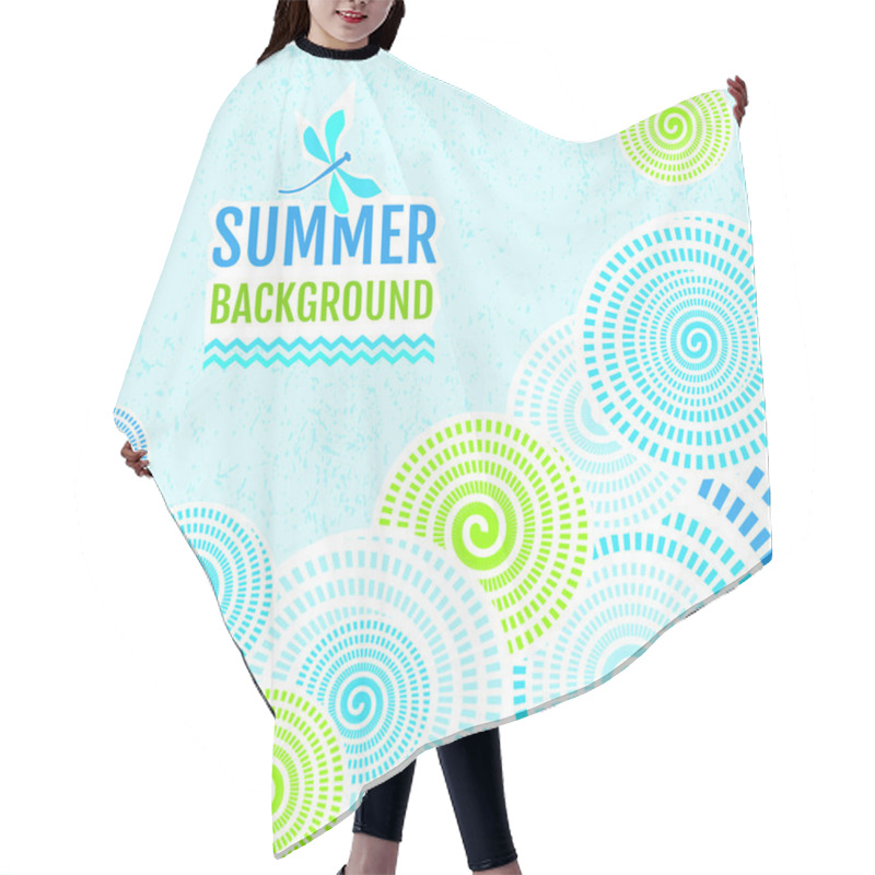 Personality  Summer Background - Abstract Lines With Circles Hair Cutting Cape