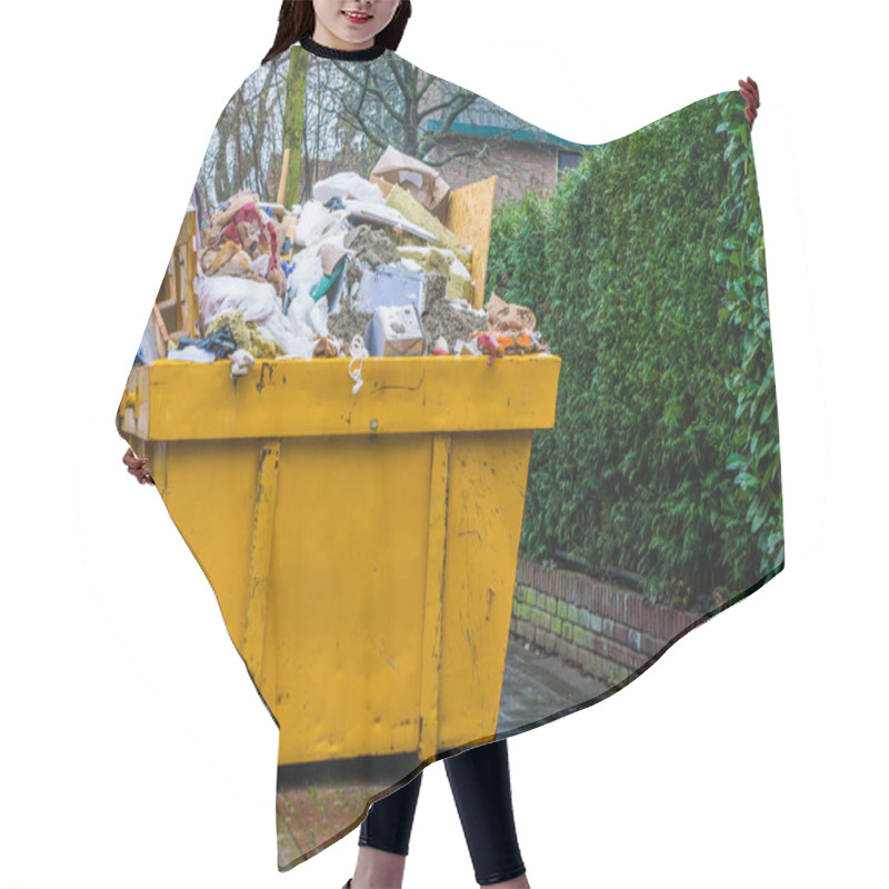 Personality  Massive Container Full Of Bulky Waste, Pile Of Garbage, Recycling Concept Hair Cutting Cape