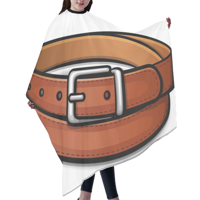 Personality  Vector Illustration Of Belt Isolated Drawing Design Hair Cutting Cape