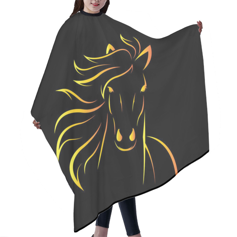 Personality  Vector Image Of An Horse  Hair Cutting Cape